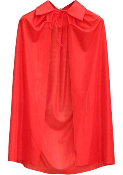 Kırmızı Renk Yakalı Pelerin Çocuk Boy 90 cm - 1OL7957-8593
