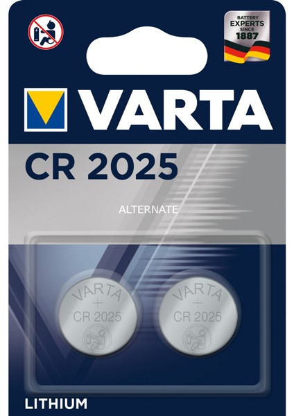 Varta CR2025 Lityum Pil 2li Paket (4767) - 1OL2903-6334