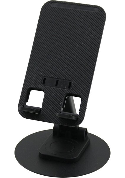 Metal Döner Tabanlı Akrobat Masa Üstü Telefon Tutacak Siyah Plastik (4767) - 1OL2340-6371