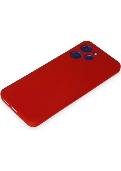 Xiaomi Redmi 12 Kılıf Nano Içi Kadife Silikon - Kırmızı Yktsn