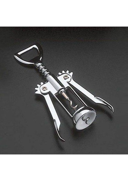 Krom Tirbuşon - 2 Fonksiyonlu Paslanmaz Metal (4767) - 1OL5682-5449