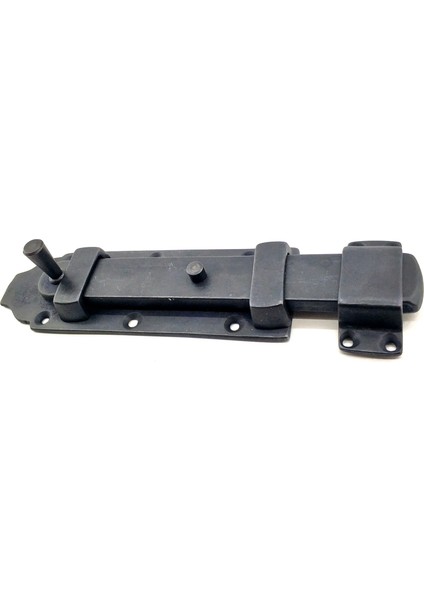 Antika Tarz Dekoratif Pirinç Yassı Kapı Sürgüsü - 55X215 mm Oksit - 1OL3969-5079