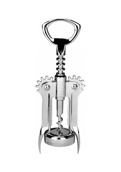 Krom Tirbuşon - 2 Fonksiyonlu Paslanmaz Metal (4767) - 1OL5682-5449