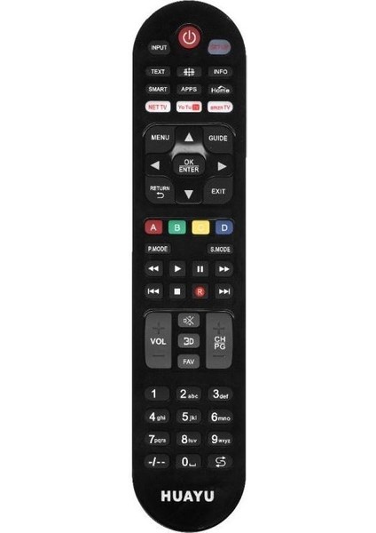 Huayu Kl URC1517 Netflıx-Youtube-Amazon Tuşlu LCD LED Tv Unıversal Kumanda (4767) - 1OL2186-9581