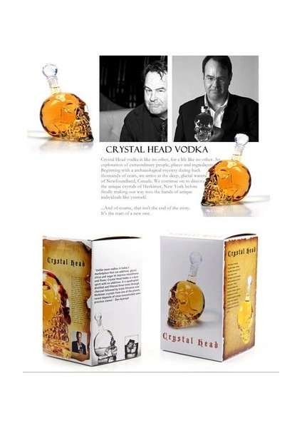 1000 ml Crystal Head Kuru Kafa Içki Şişesi - 1OL4588-6586