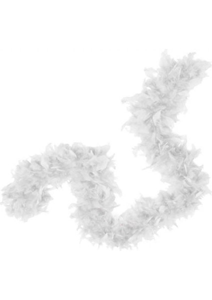 Beyaz Renk Kabarık Tüylü Otriş Boa Dekorasyon Tüy 180 cm (4767) - 1OL1185-2022