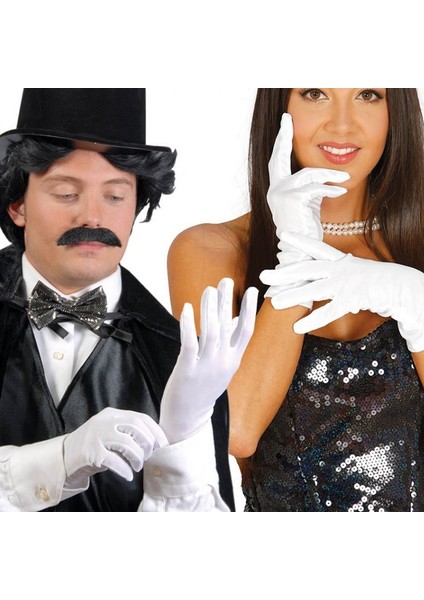 Beyaz Renk Yetişkin Boy Likralı Gösteri Eldiveni (4767) - 1OL1517-7080 modelleri