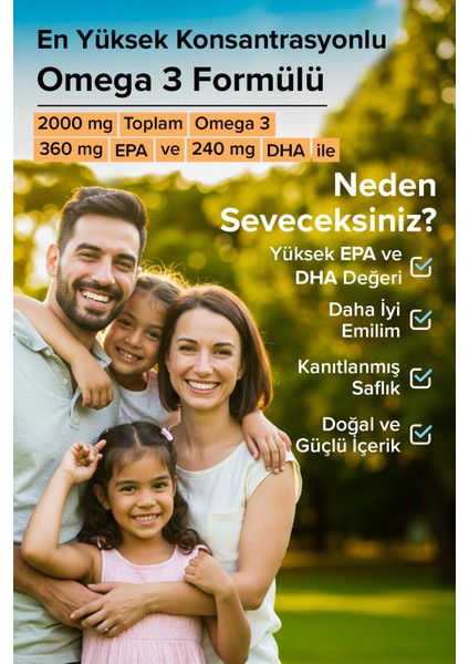 Omega 3 Epa Dha 1000 mg - 60 Adet Soft Jel Balık Yağı Desteği