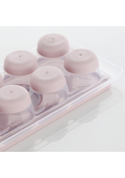 12LI Kapaklı Yapışmaz Silikon Tabanlı Plastik Küp Buz Kalıbı (4767) - BKS4750-7243
