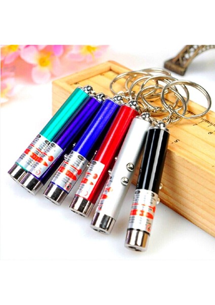 3 Fonksiyonlu Kırmızı Beyaz Işıklı LED Lazer Kedi Köpek Oyuncak Anahtarlık ( - BKS3223-2731