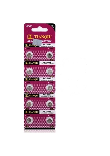 Tıanqıu Ag2 LR726/396 Alkalin 10'lu Düğme Pil - BKS2449-8412