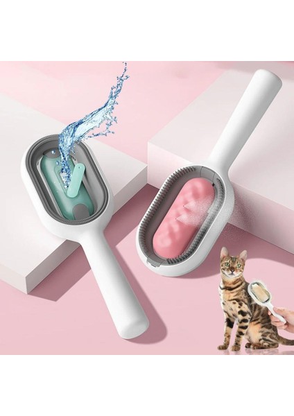 Su Hazneli Kedi ve Köpek Tüyü Toplamama Fırçası Su Hazneli Pet Tarağı (4767) - BKS1525-5207