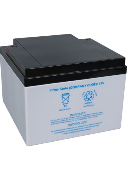 Yokohama YH-1226 12 Volt - 26 Amper Kuru Akü (165 x 176 x 125 Mm) (4767) - BKS9736-4759