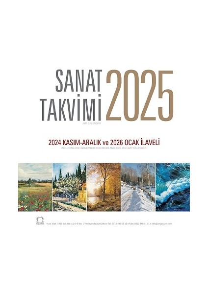 Sanat Takvimi 2025 Duvar Takvimi