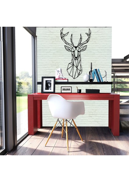 Geometrik Geyik Başı Metal Tablo