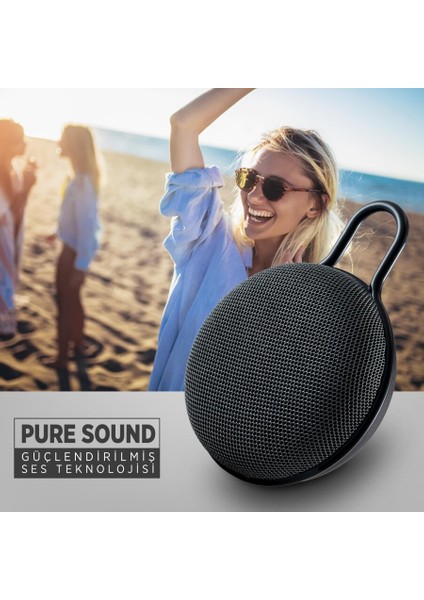 FS57 Taşınabilir Kablosuz Speaker Hoparlör - Siyah