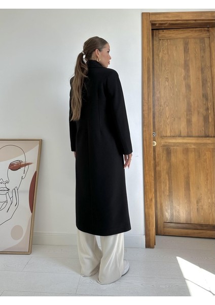 Fh Fashionhere Siyah Cep Zincirli Kaban