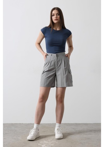 Fh Fashionhere Cargo Cepli Şort - Gri fiyatları