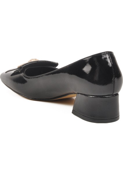 Siyah Kırışık Kadın Abiye Ayakkabı 704685 Z fırsatları