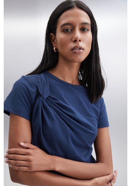 YASMIN Kadın Slim Lacivert Bluz indirimleri