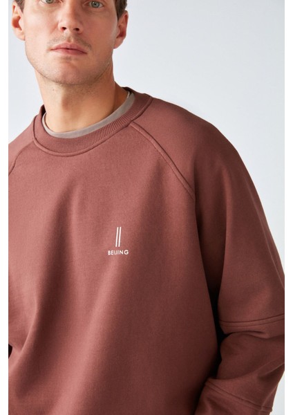 Fareast Relaxed Oversize Kahverengi Sweatshirt fırsatları