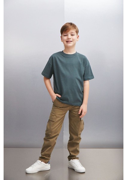OCTAVE Erkek Oversize Yeşil T-Shirt modelleri