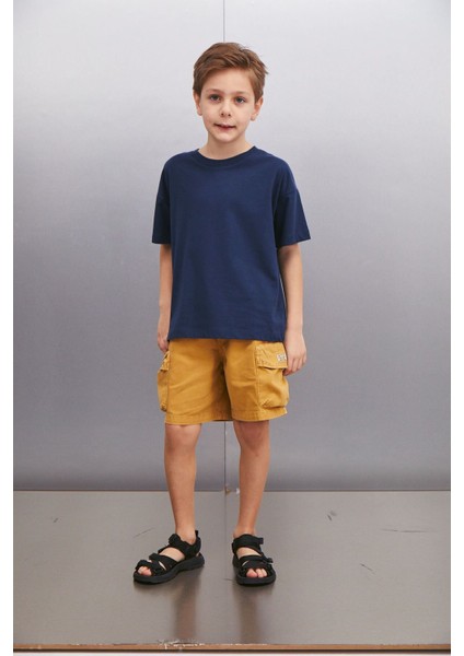 OCTAVE Erkek Oversize Lacivert T-Shirt fırsatları