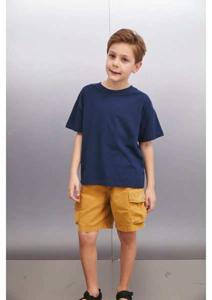 OCTAVE Erkek Oversize Lacivert T-Shirt