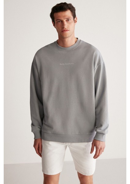 Wıllıe Oversize Açık Gri Sweatshirt fiyatları