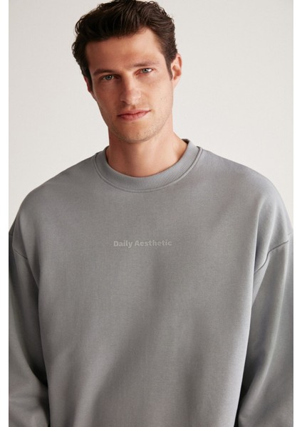 Wıllıe Oversize Açık Gri Sweatshirt fırsatları