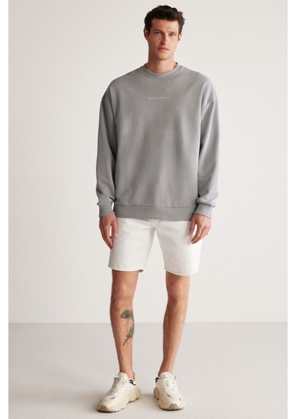 Wıllıe Oversize Açık Gri Sweatshirt indirimleri