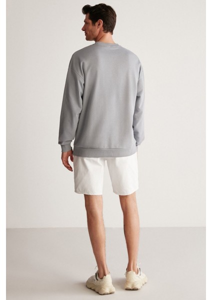 Wıllıe Oversize Açık Gri Sweatshirt