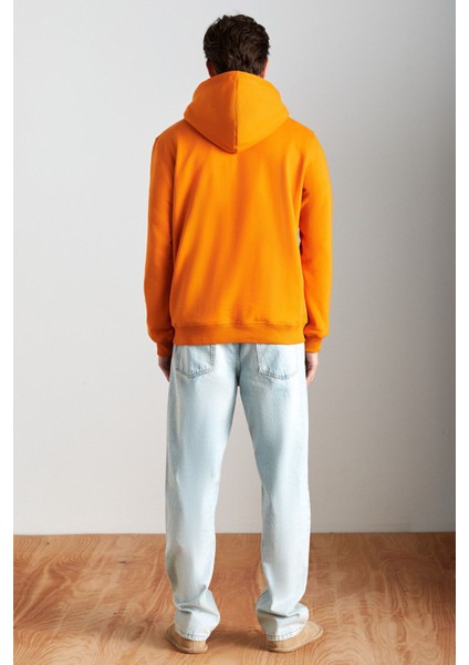 Cancelled Erkek Pamuk-Polyester Turuncu Sweatshirt
