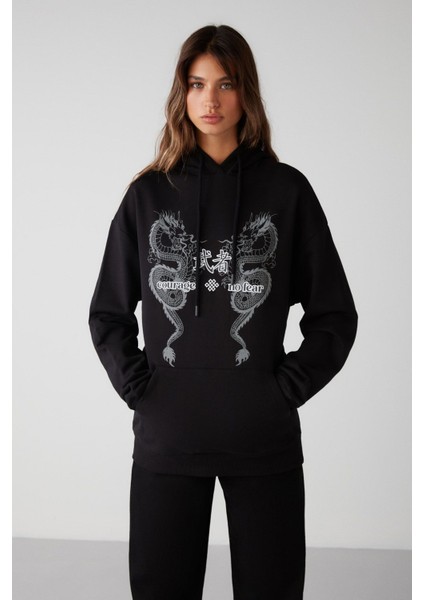 Teresıa Relaxed Siyah Sweatshirt modelleri
