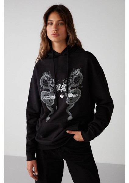 Teresıa Relaxed Siyah Sweatshirt fırsatları