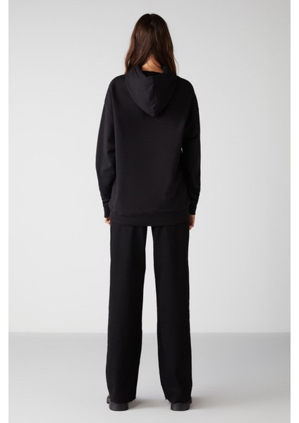 Teresıa Relaxed Siyah Sweatshirt