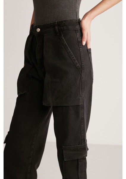Kımberly Kadın Pamuk Antrasit Jeans