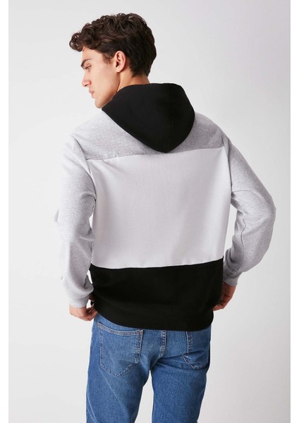 Clyde Erkek Bloklu Kapüşonlu Kordonlu Içi Polarlı Siyah Sweatshirt fırsatları