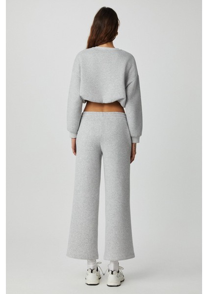 Dewanna Kadın Uzun Kollu Crop Grimelanj Sweatshirt