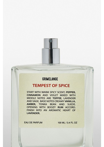 Tempest Of Spice Oriental Fujer Aromatik Uzun Süre Kalıcı 100 ml Erkek Parfüm