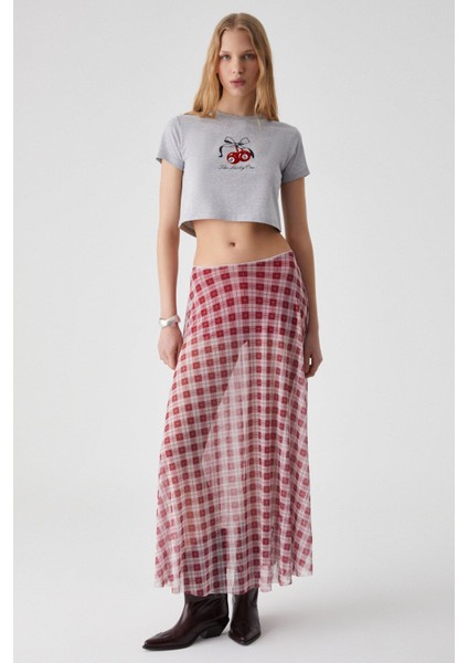 Zennı Kadın Bisiklet Yaka Regular Baskılı Grimelanj T-shirt fiyatları
