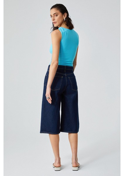 FLORIANNA Kadın Viskon Likralı Burgu Omuzlu Çift Kat Drapeli Turkuaz Bluz indirimleri