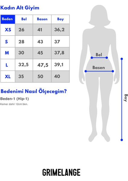 MOJOTO Kadın Slim Tül Çizgili Yüksek Bel Mavi Şort