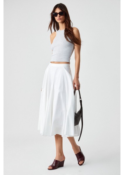 Jroksy Kadın Slim Halter Yaka Kolsuz Grimelanj Atlet