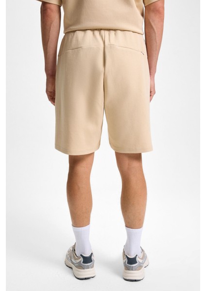 Baıley Erkek Beli Lastikli Arka Tek Cepli Kordonlu Relaxed Fit Bej Şort