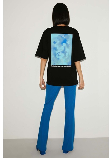 Zahara Relaxed Oversize Siyah T-Shirt indirimleri