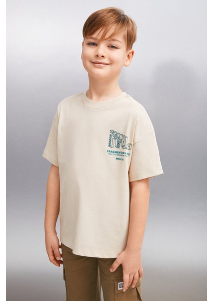 Nael Erkek Bej T-Shirt