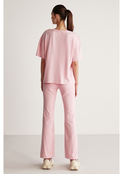 Elıza Yıkamalı Oversize Pembe T-Shirt indirimleri