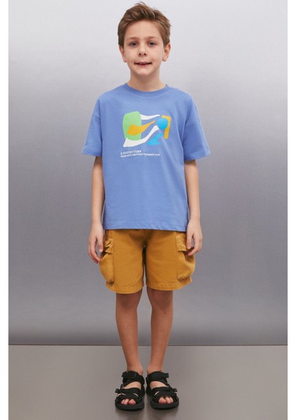 LORN Erkek Mavi T-Shirt