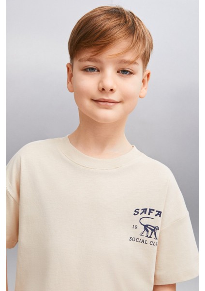 Paxton Erkek Bej T-Shirt